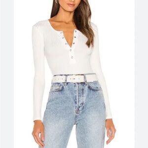 Lovers and Friends Lina White Bodysuit